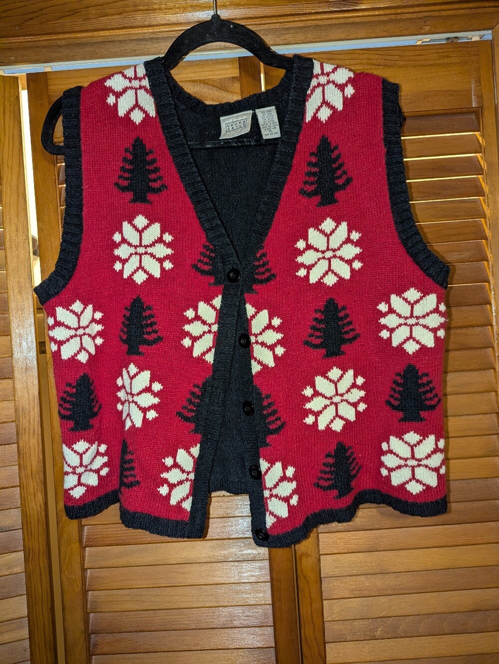 Vintage Ramie Wool Blend Button Down Winter 90s Knit Vest